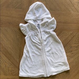 Girls white swim cover-up (18-24m)